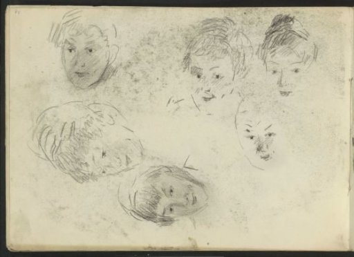 Study sheet with women's heads