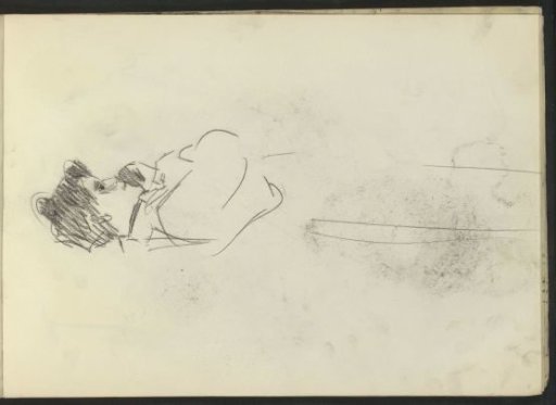 Woman with a hat, in profile