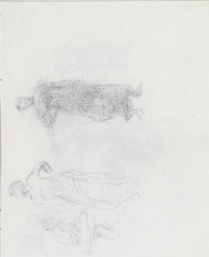 Impression of the chalk drawing on sheet 21 verso