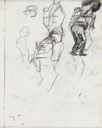Studies of a Woman with a Baby on Her Back