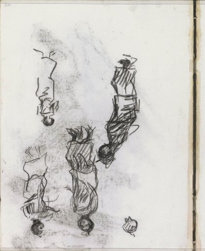 Study Sheet with African Women, Possibly Dancers