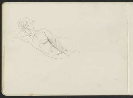 Seated Female Nude Leaning on an Arm