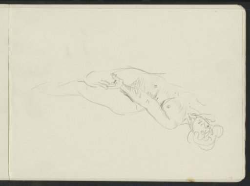 Reclining Female Nude Leaning on an Arm
