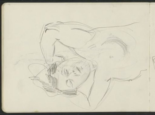 Reclining Female Nude with Closed Eyes