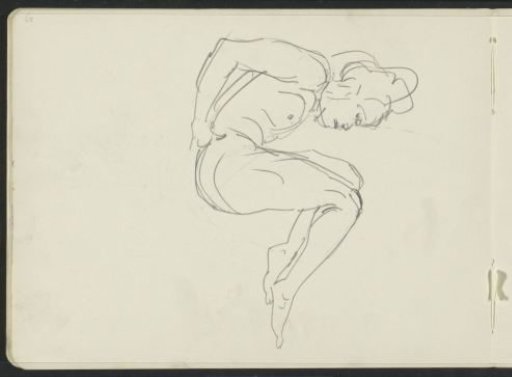 Seated Female Nude with Legs Drawn Up