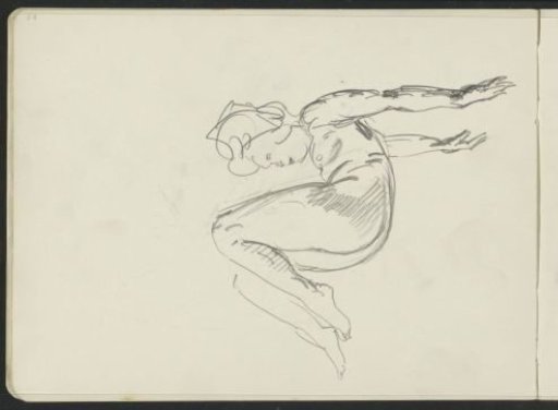 Woman in a Candle-Holding Pose with Bent Legs