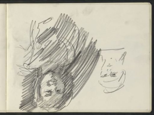 Man's Head and a Woman, Half-Length