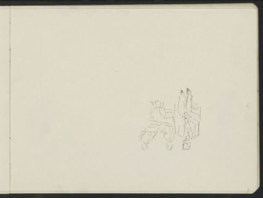 Three seated figures