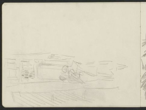 Figures, possibly between stage wings
