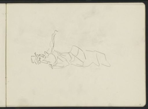 Standing woman with outstretched left arm