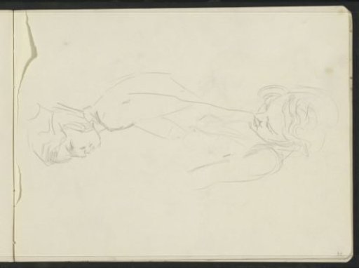 Two studies of a female nude