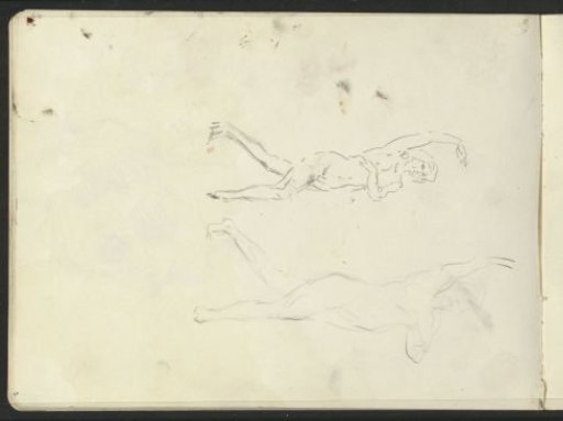 Two studies of a female nude, possibly dancing
