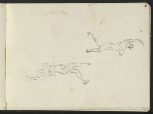 Two studies of a female nude, possibly dancing