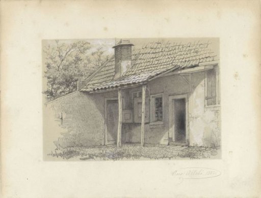 Cottage with an awning