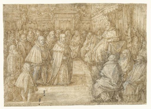 Cosimo I Medici Entering the College of Cardinals in Rome