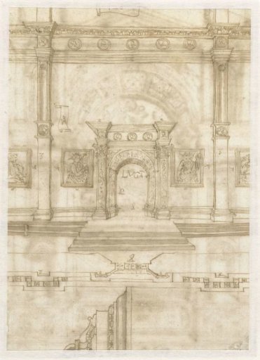 Part of the facade of the Cathedral in Lugano