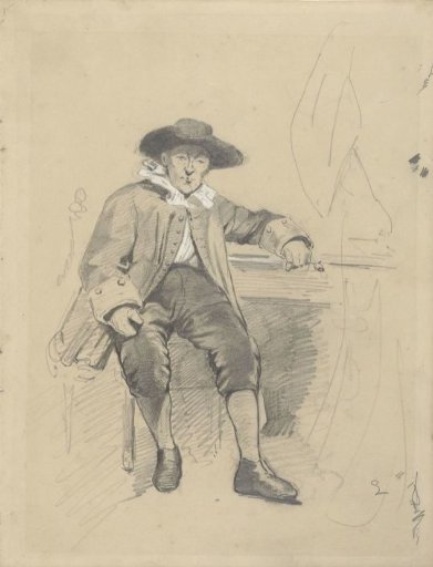Seated man at a table