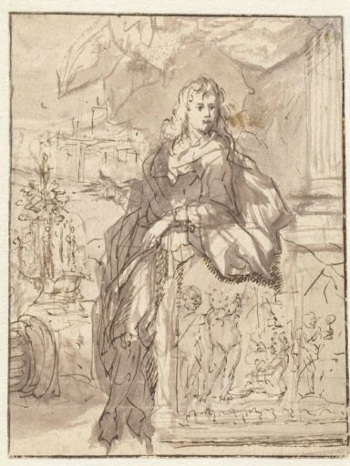 Portrait of an unknown man in a wide cloak