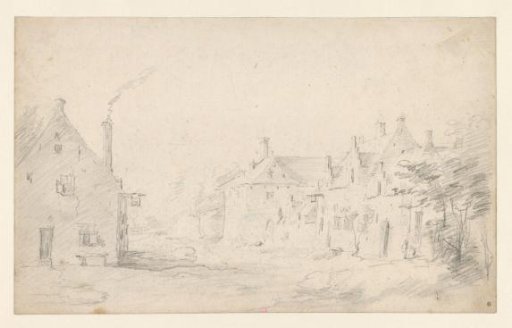 Square with houses