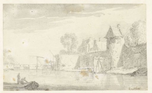 River Landscape with the Walls of a City on the Right