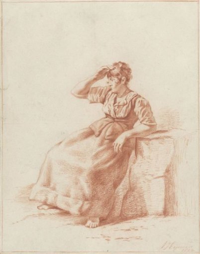 Seated peasant girl