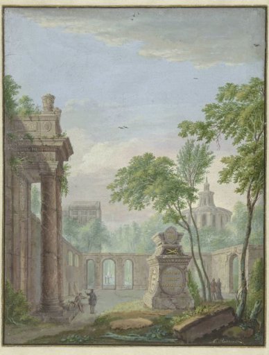 Garden with a tomb in memory of Johanna Koerten Blok
