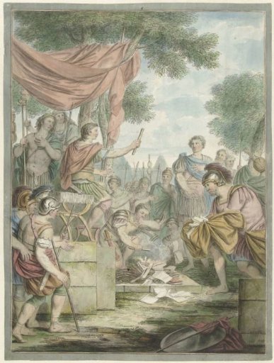 Pompey has the letters of Sertorius burned
