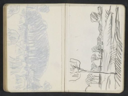 Landscape with trees and a house