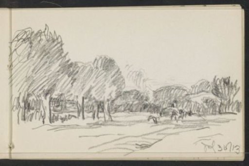 Landscape with trees and figures