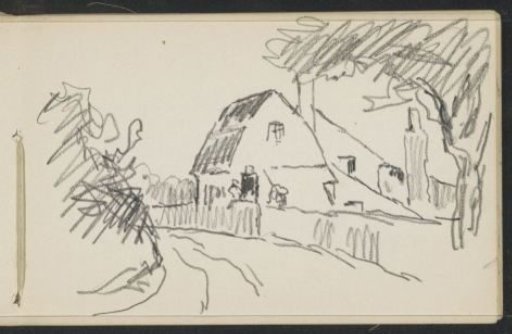 Enclosed house by a road