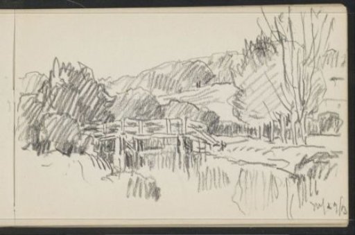 Landscape with a bridge