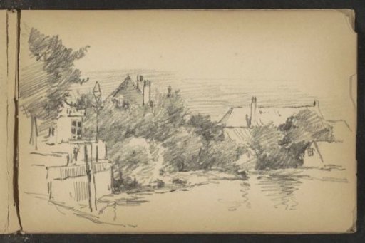 City view with houses on the water