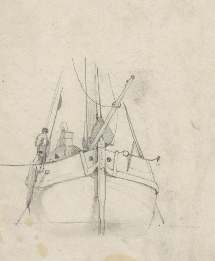 Sailing ship, from the front