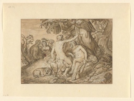 Paris and Oenone or Angelica and Medoro Carving Their Names in a Tree