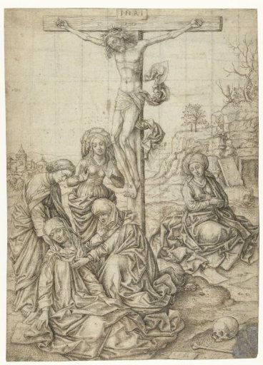 Christ on the Cross with John, the Three Marys, and Mary Magdalene beneath the Cross