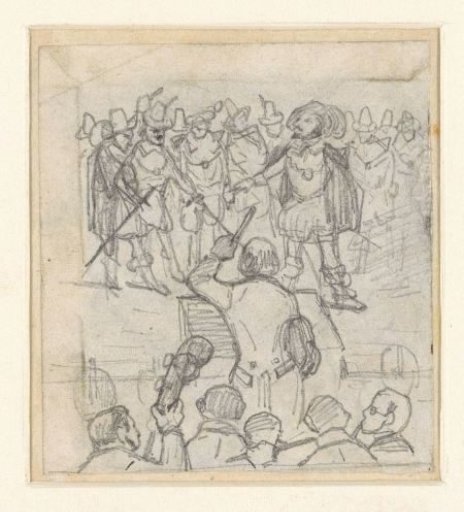 Opera performance, with the orchestra and conductor in the foreground