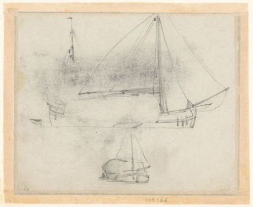 Two studies of sailing ships
