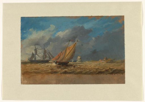 Seascape with several ships
