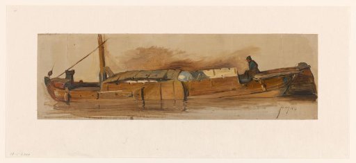 Long Boat with a Helmsman