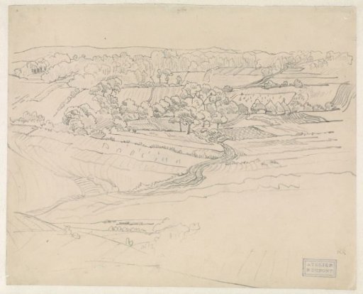 Landscape with winding road