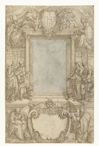 Design for a title page of a religious book
