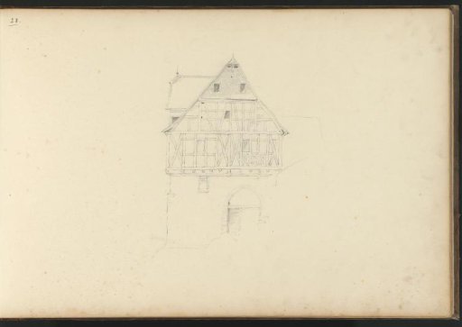 House with a half-timbered facade