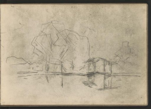 House and trees on a waterfront
