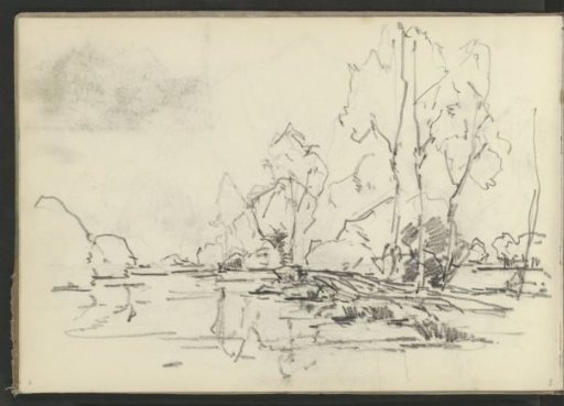 Landscape with trees and water