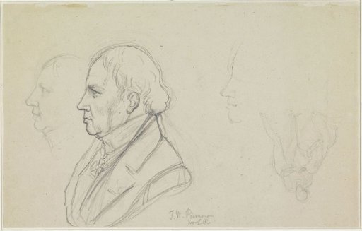 Three Profile Sketches of Jan Willem Pieneman