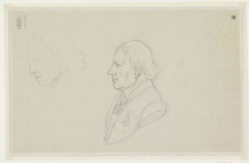 Two Profile Sketches of Jan Willem Pieneman