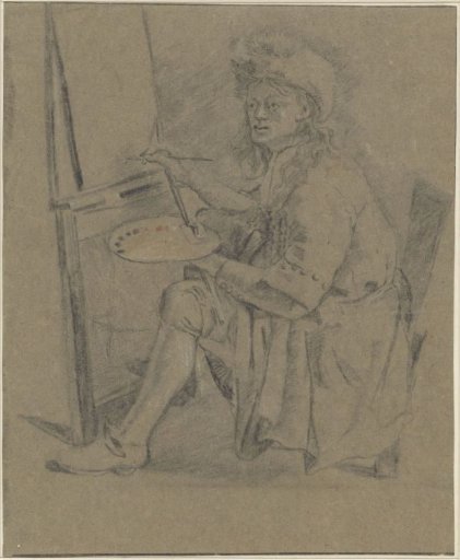 Portrait of Thomas Wijck, before his easel