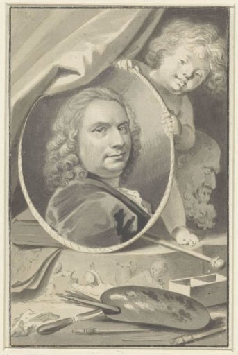 Portrait of Jacob de Wit, half-length in an oval