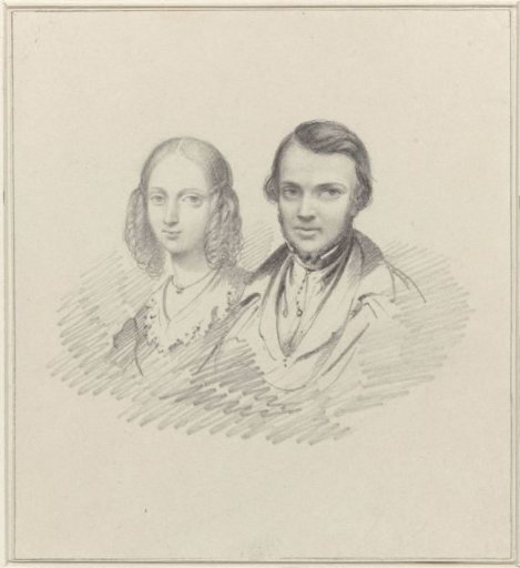 Double portrait of Jean Baptiste van Eijcken and Julie Anne Marie Noël van Eijcken