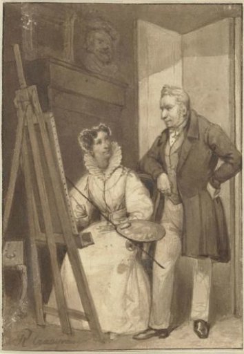 Portrait of Frederica Louisa Wilhelmina, Princess of Prussia, with her husband King William I